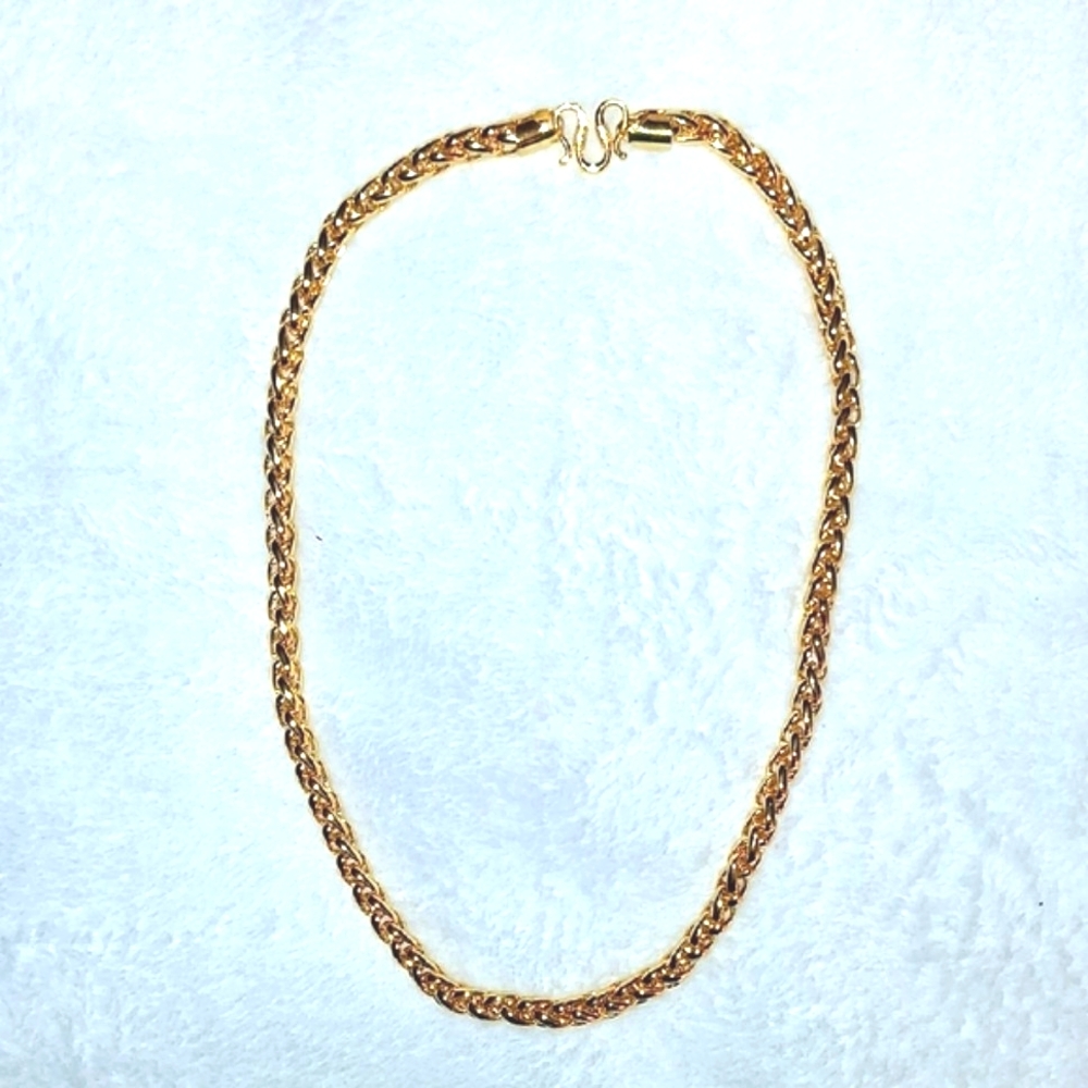 18K 10mm Gold-Filled Rope Chain with Twisted Design